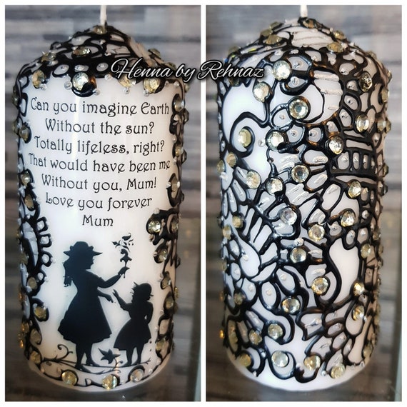 personalised mum candle