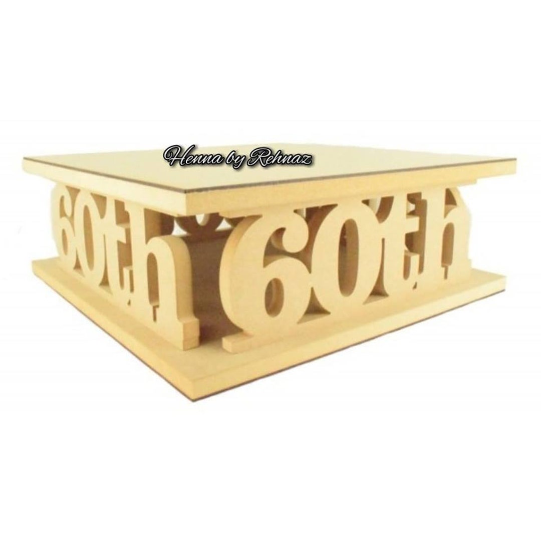 Number Cake Stand Birthday Cake Standwooden Cake Stand Etsy