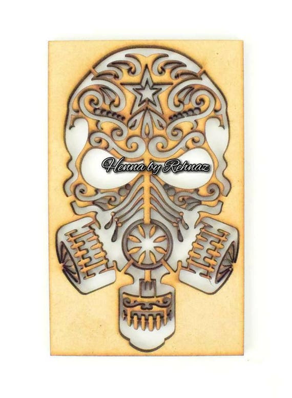 Reusable DIY Stencil Template for Painting on Wood Canvas Furniture Wall Skull #3