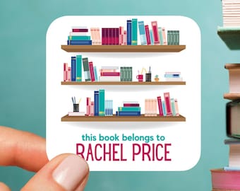 Custom Bookplates, Personalized Book Plates, Adhesive Book Labels, Bookplate Labels, Gifts for Readers, Book Club Gift, Teacher Gift