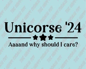 Unicorse 2024 And Why Should I Care, Bluey, The Heelers, Election Sticker, Vinyl Decal, Window Sticker, Bumper Sticker, Car Decal