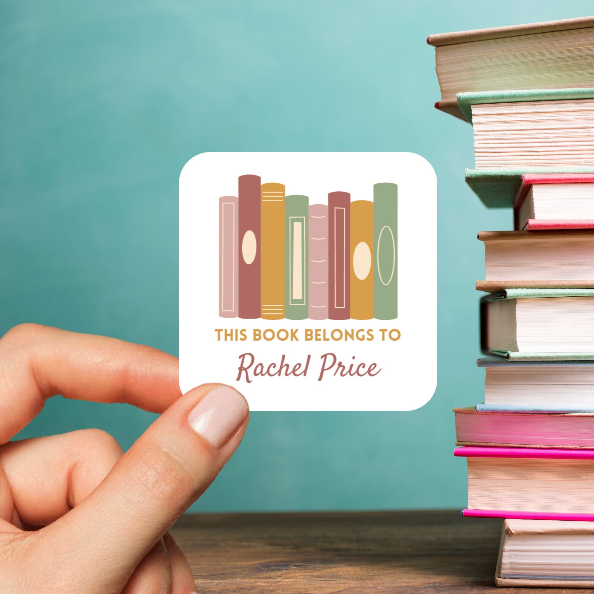 Custom Bookplates, Personalized Book Plates, Adhesive Book Labels, Bookplate Labels, Gifts for Readers, Book Club Gift, Teacher Gift
