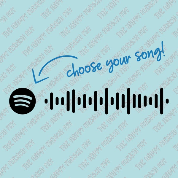 Custom Spotify QR Code Sticker, Choose Your Song or Playlist, Personalized Vinyl Decal, Window Bumper Sticker, Laptop Decal, Car Decal