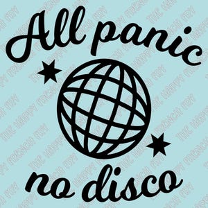 All Panic No Disco, Neurodivergent, Neurospicy, Anxiety, Panic Disorder, Panic Attack, Vinyl Decal, Bumper Sticker, Laptop Decal, Car Decal
