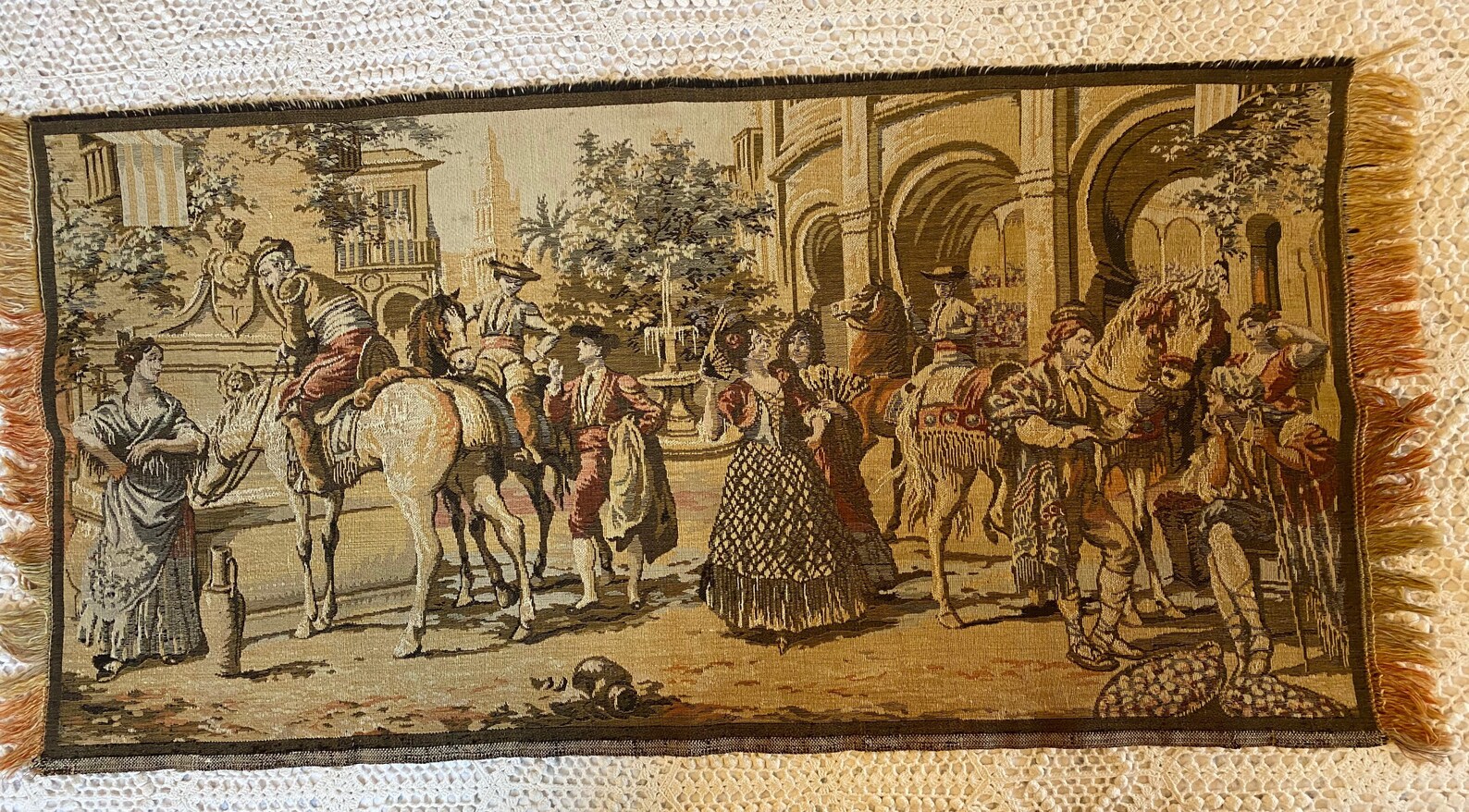 Vintage Victorian Wall Tapestry 19x36.5 Etsy