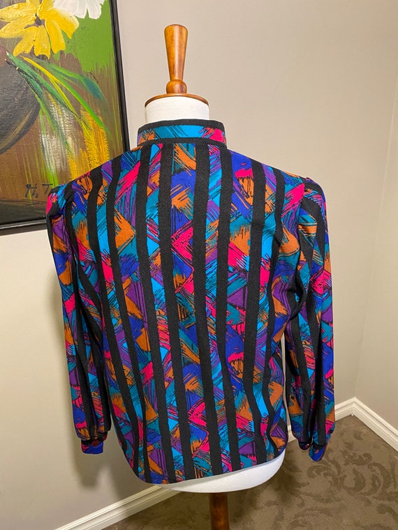 Vintage 80s Polyester Blouse - image 2