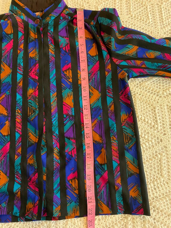 Vintage 80s Polyester Blouse - image 7