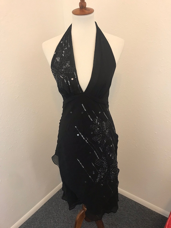 Sheer Black Dress with Sequence