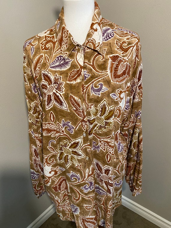 Vintage 90s Woman’s Blouse By: Ms Caribou. Size 2X - image 1