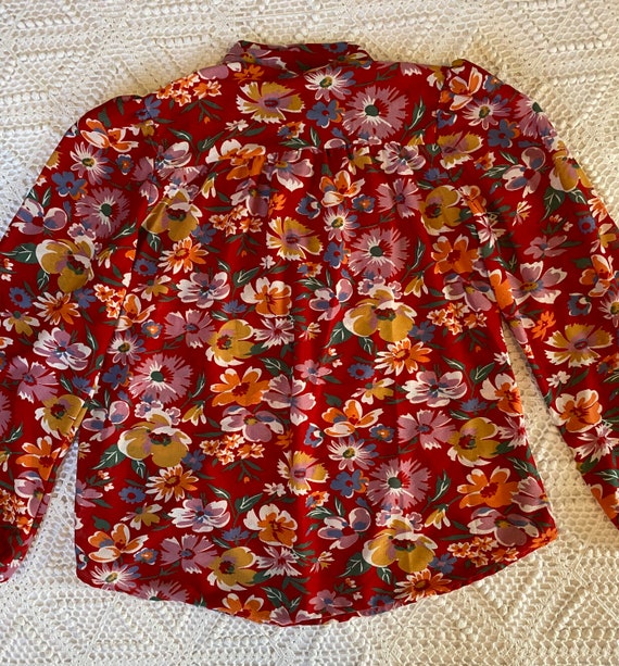 Vintage 70s/80s Polyester Blouse Size Small - image 2