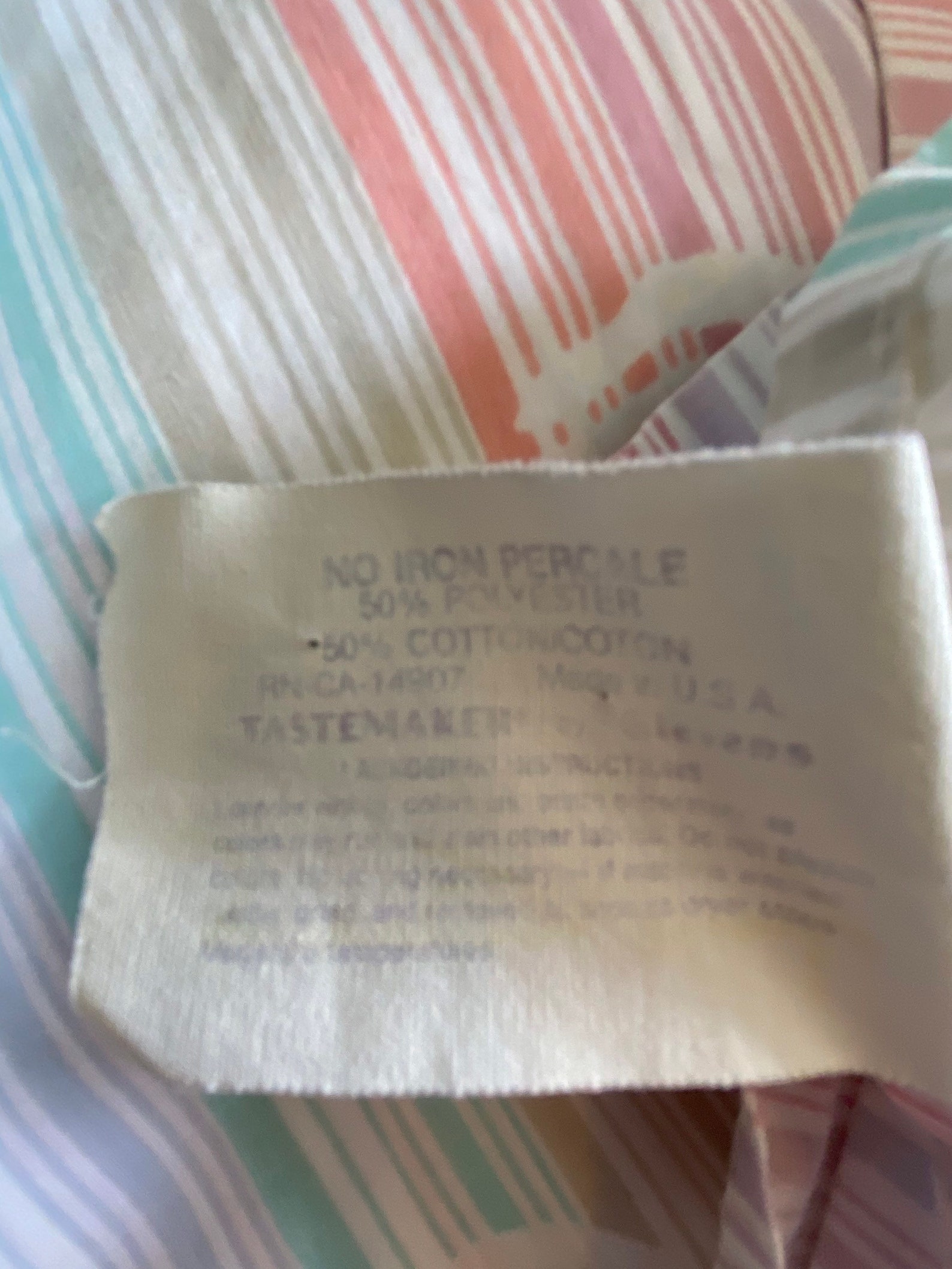 Vintage Gloria Vanderbilt Twin Flat Sheet Rainbow Striped ...