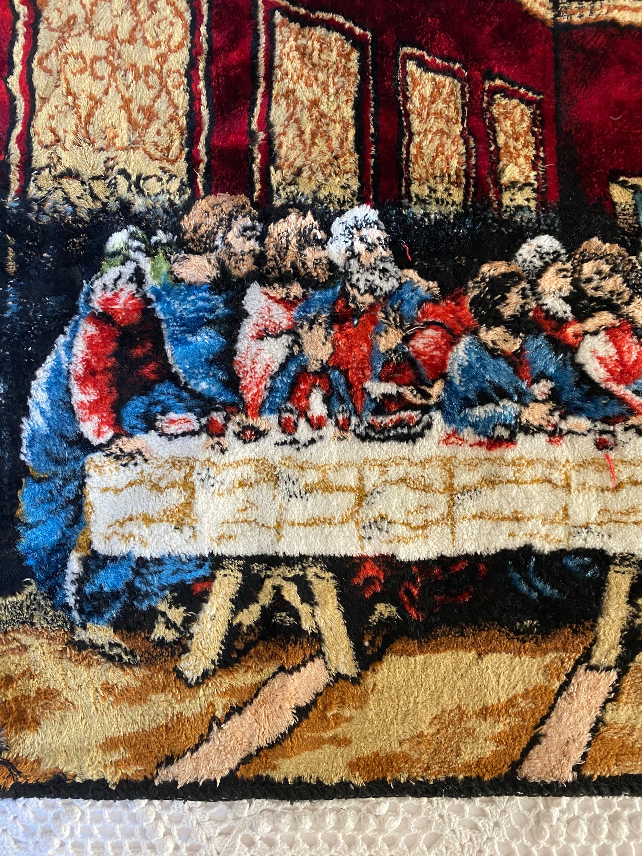 Vintage Tapestry Rug Wall Hanging of Last Supper” 36x19 - Etsy Vintage Tapestry Rug Wall Hanging of Last Supper” 36x19 - Etsy