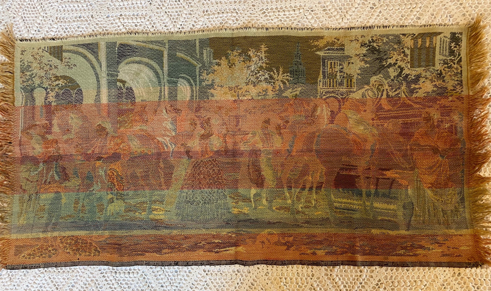 Vintage Victorian Wall Tapestry 19x36.5 Etsy