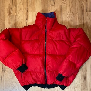 Preloved Men's Puffer Jacket - Red - XL