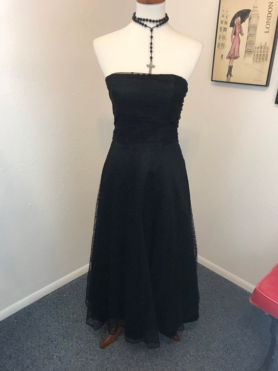 vintage black prom dress
