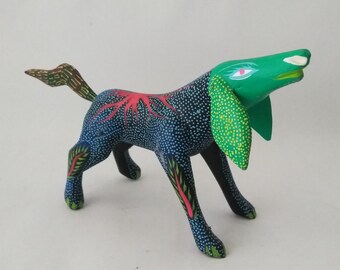 mexican carved wooden animals