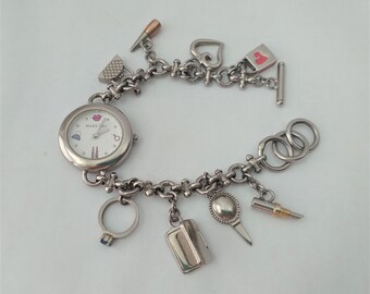 Charm Bracelet Watch Etsy