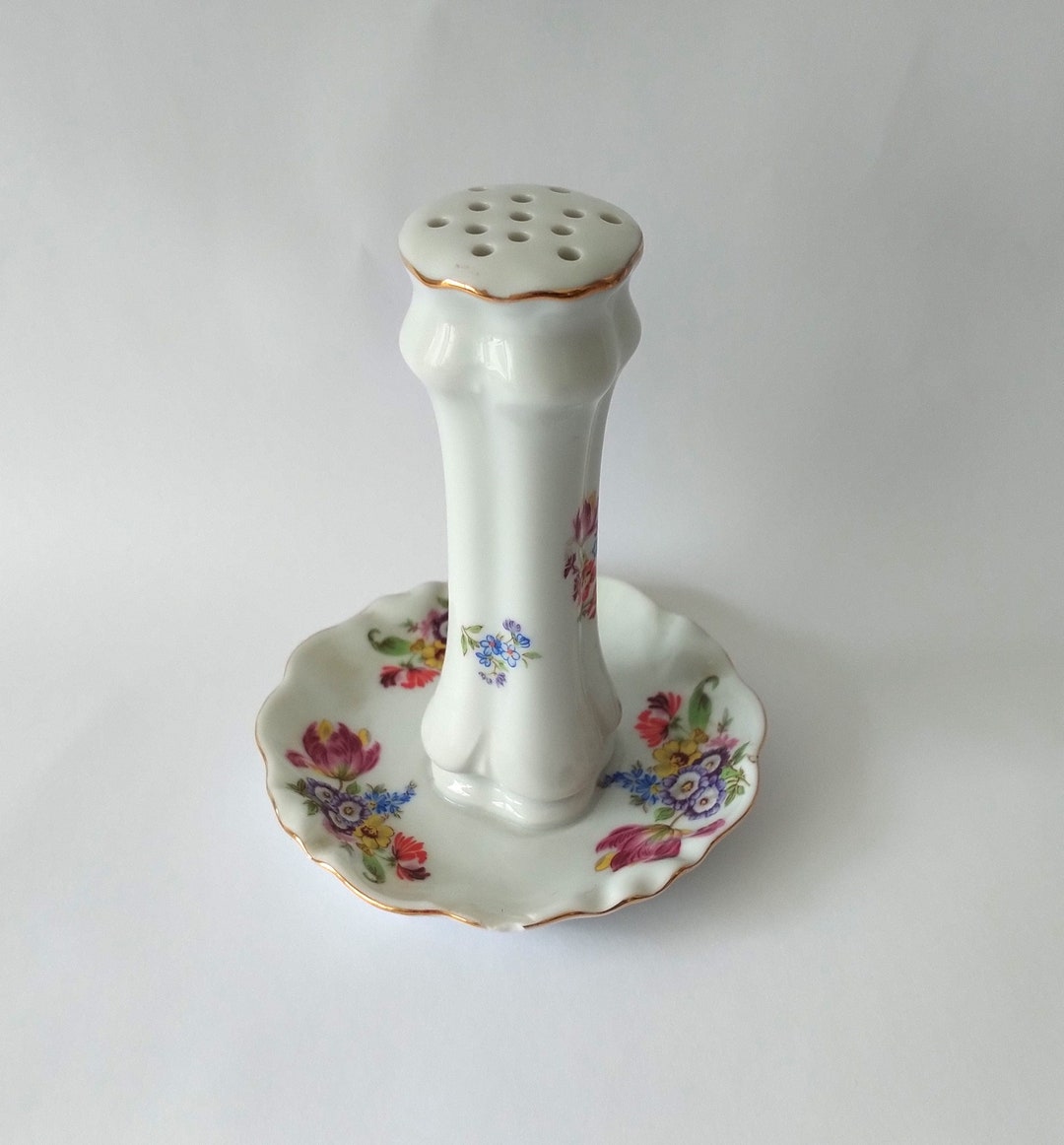 Antique Porcelain Hat Pin Holder Marked Since 1818 With Gold Etsy