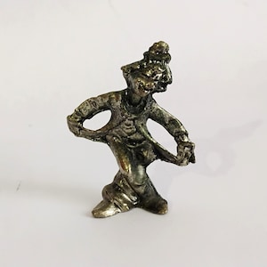 Vintage Small Pewter Clown Figurine 2 inch