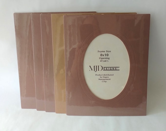 5 NOS 8 X 10 Oval Matte Photo Inserts, Frame Mat Boards for Frames ...