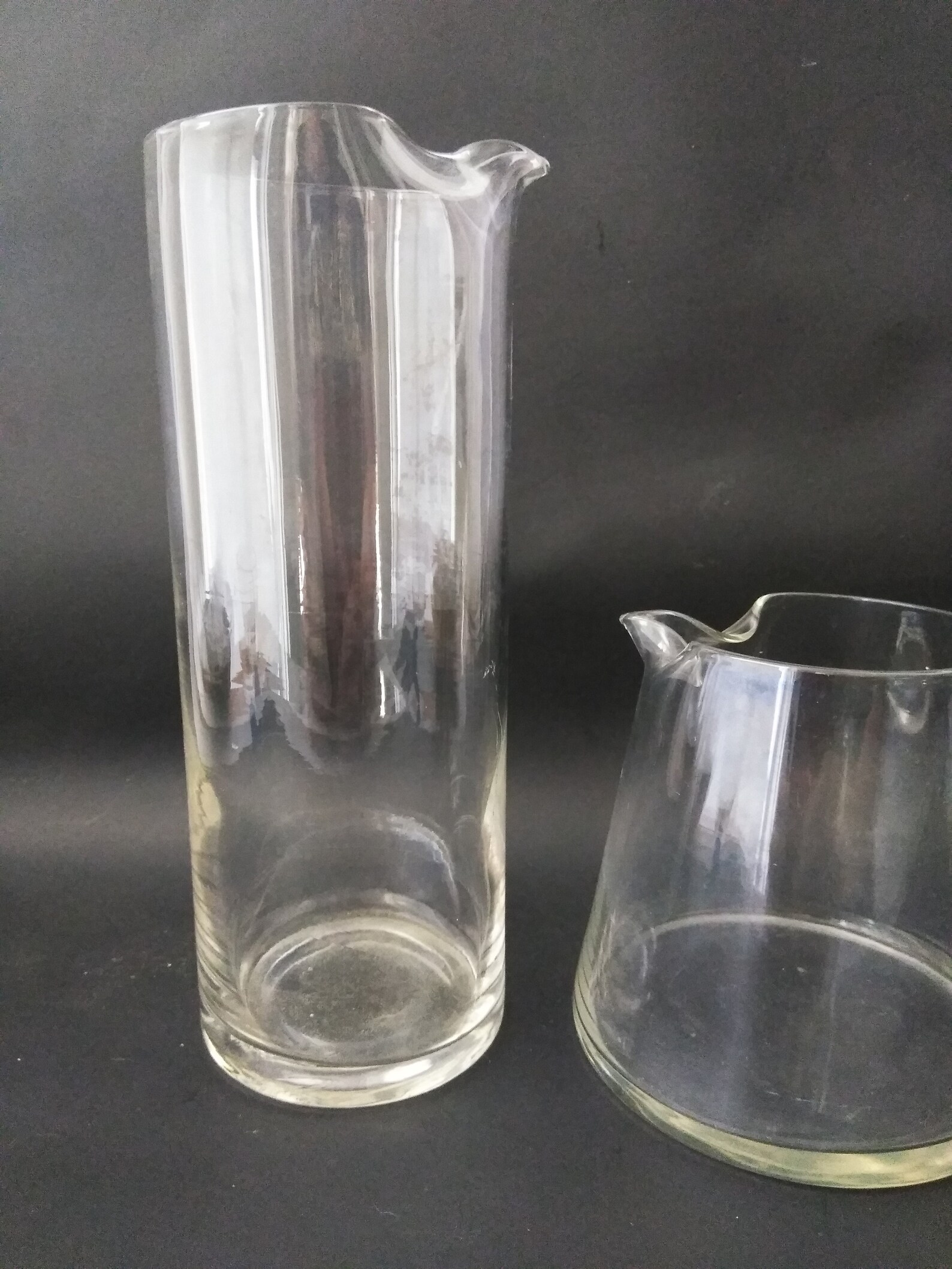 Cocktail Mixer Pitchers Libbey Hand Blown Glass Bar Pitchers Etsy