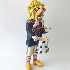 Handmade Basler Fasnacht Waggis Character Sculpture Figurine Basel Carnival Collectible Clay Waggis Figurine, Fasnacht figure image 2