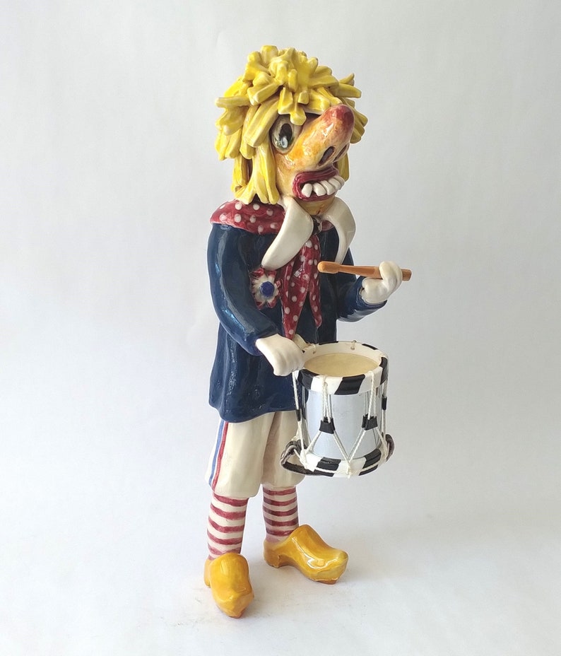 Handmade Basler Fasnacht Waggis Character Sculpture Figurine Basel Carnival Collectible Clay Waggis Figurine, Fasnacht figure image 2