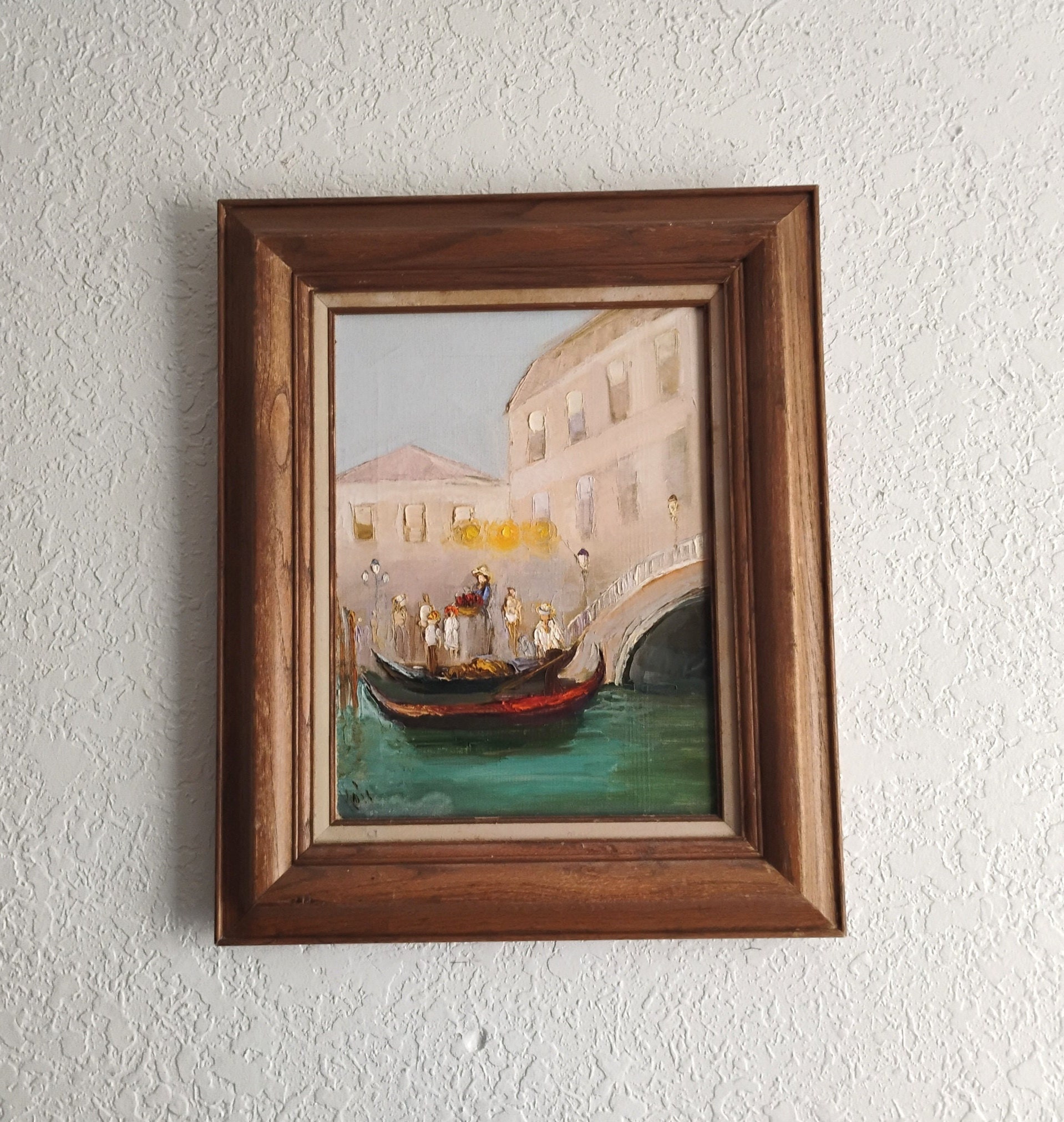 Signed Yolanda Razzeto Original Oil Painting Hardwood Frame