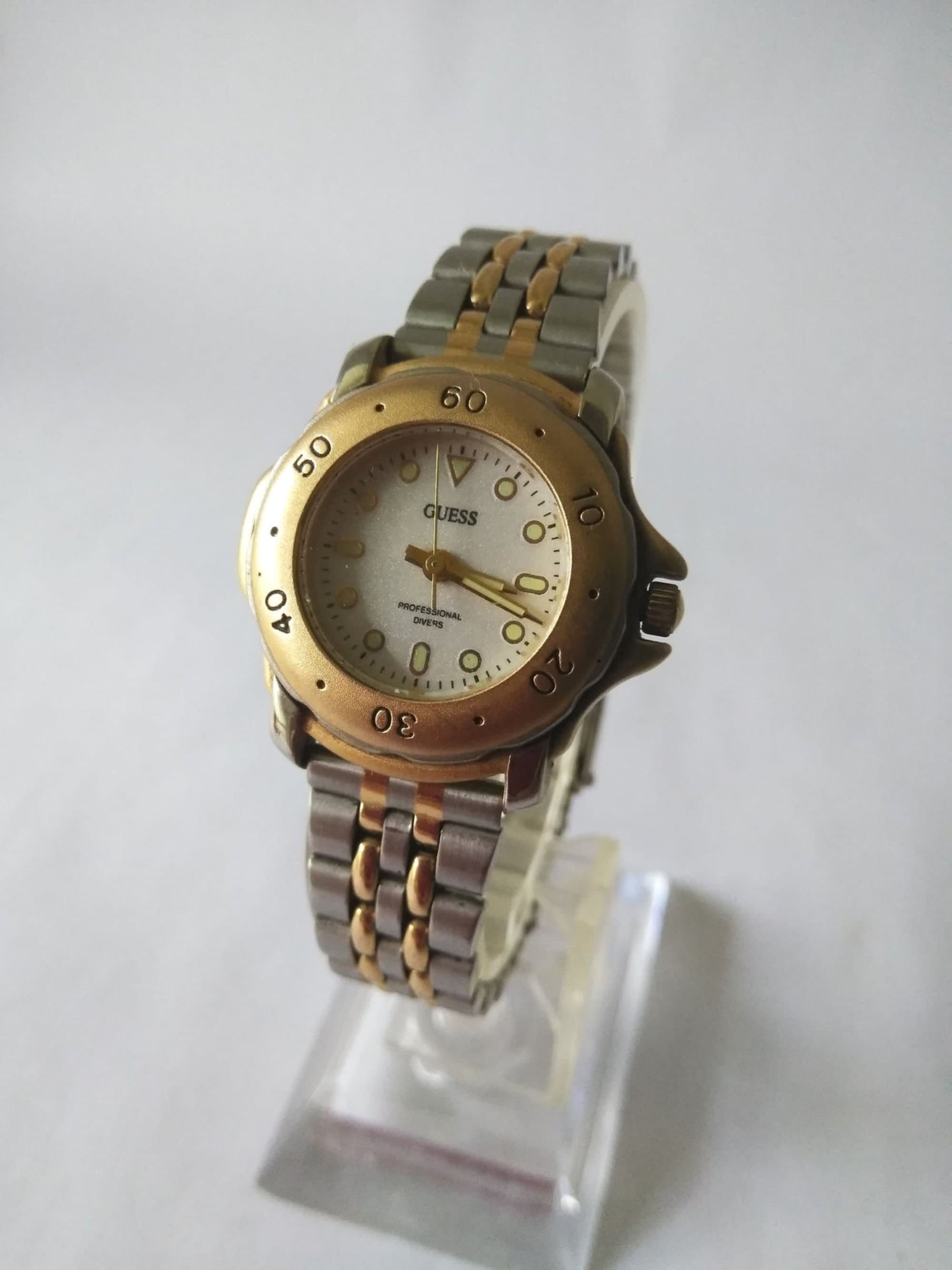 Vintage Ladies Guess Watch Two Tone Quartz Watch 1993 Guess Etsy