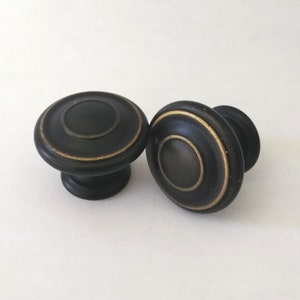 Perillas de bronce cepillado con rocillas de aceite 1 | Etsy