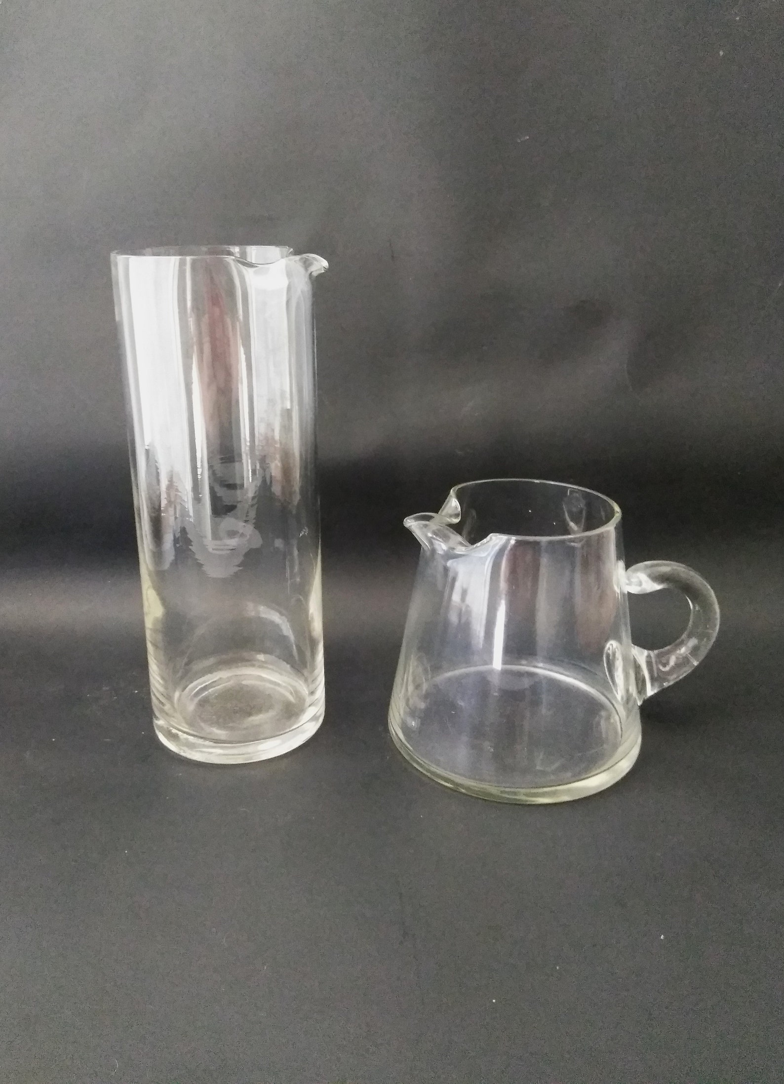 Cocktail Mixer Pitchers Libbey Hand Blown Glass Bar Pitchers Etsy