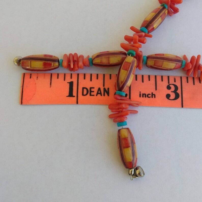 Orange Coral Beads Multicolor Wood Beads Red Natural Agate Necklace, Vintage Carnelian Coral Wood Bead Pendant Necklace Turquoise Stones