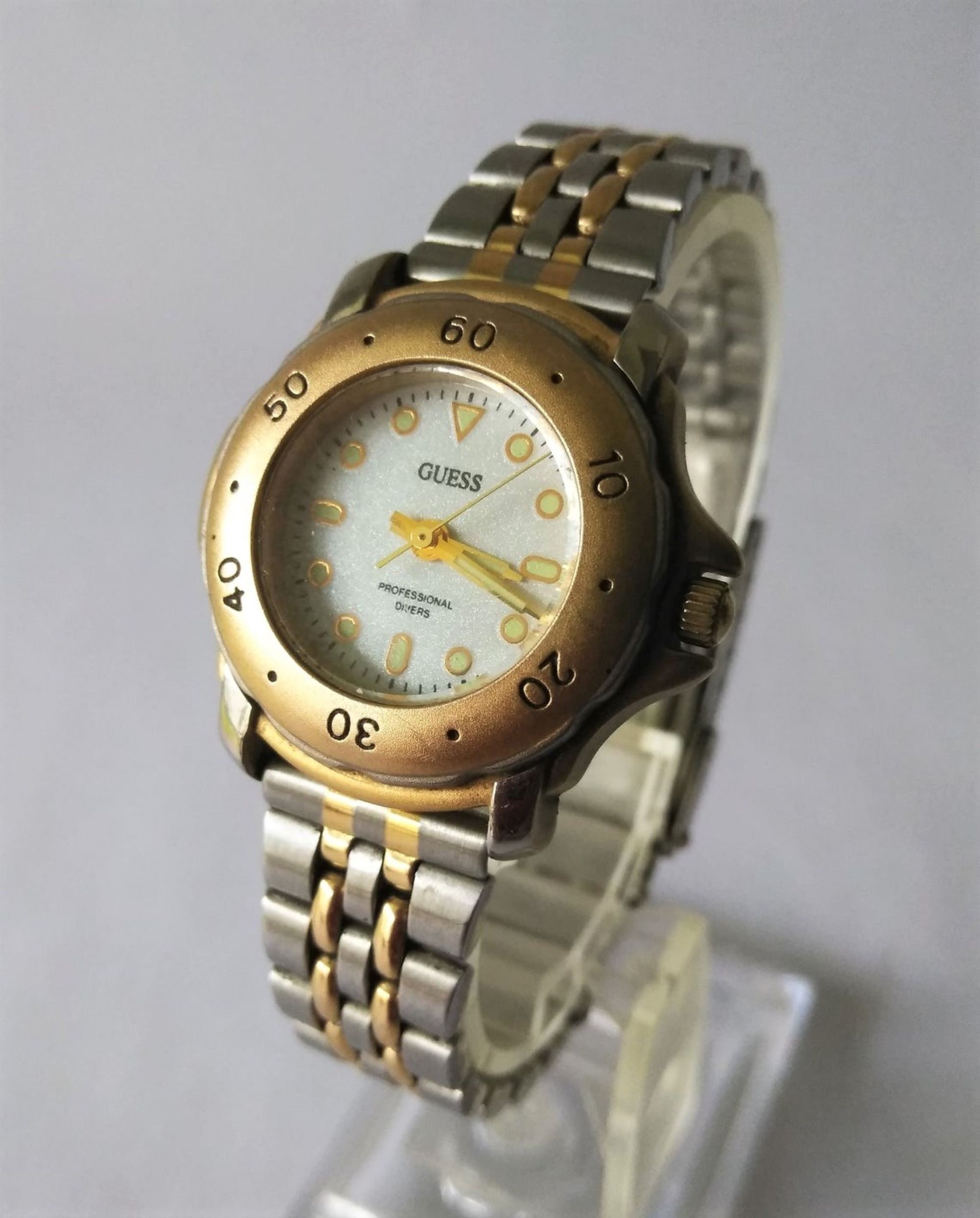 Vintage Ladies Guess Watch Two Tone Quartz Watch 1993 Guess Etsy