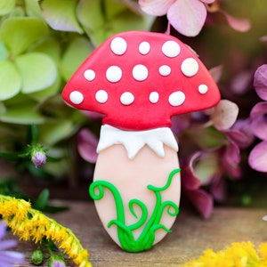 Mushroom magnet, Handmade magnet, Autumn magnet, Kitchen decoration, Cute mushroom decor