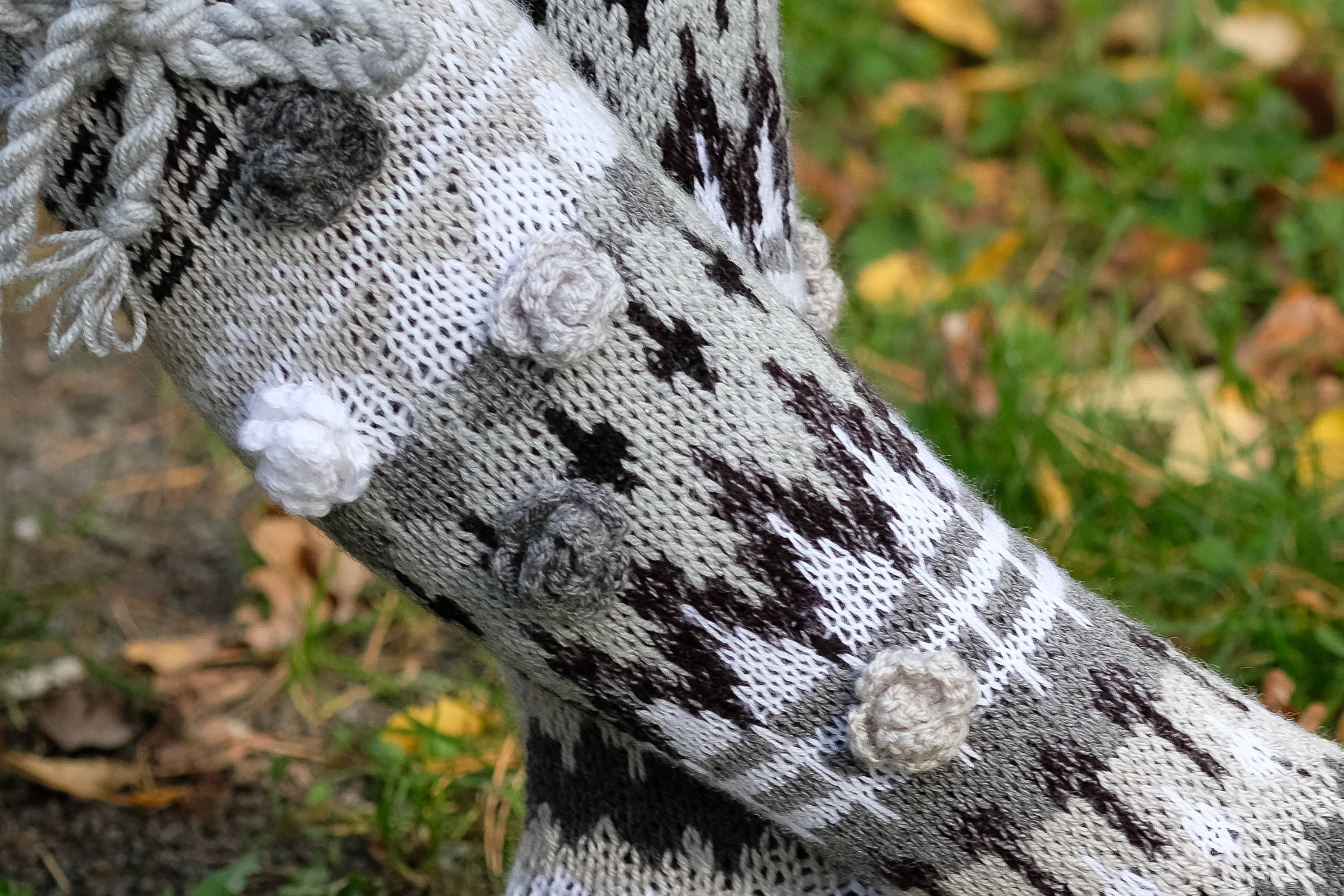 Thigh High Wool & Acrylic Yarn Socks Hand Knitted Socks Over Etsy