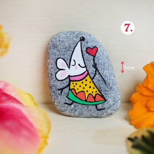 Mouse Pebble Art, Decorated Stone-mouse, Home Decor, Handmade Present ...