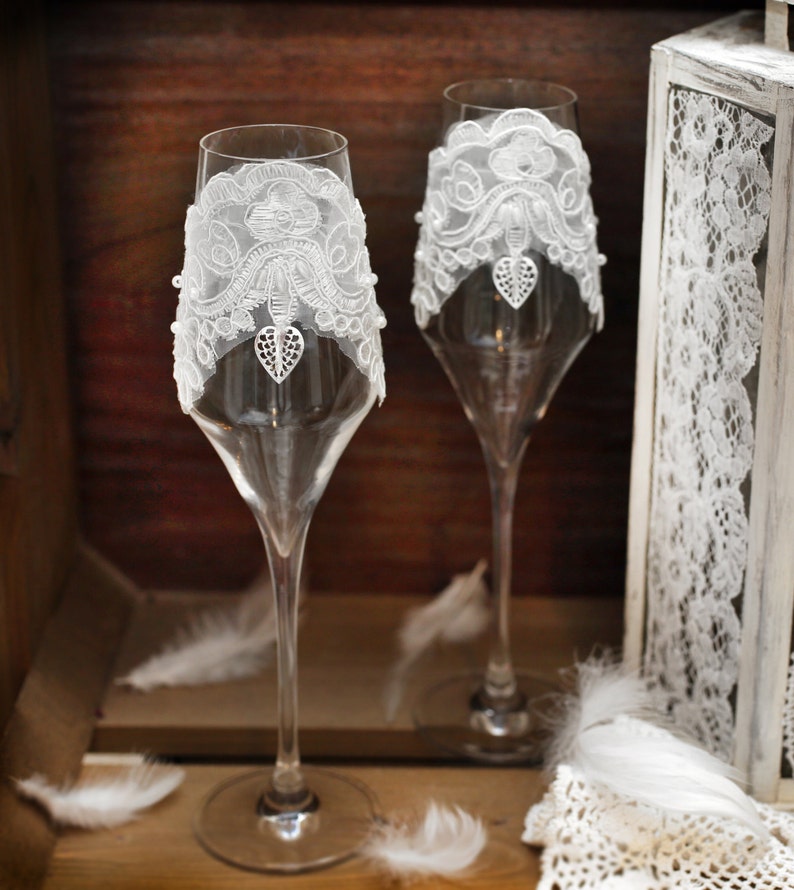 Great Gatsby wedding champagne glasses Toasting flutes for Etsy