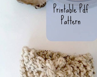 Newborn headband, knitting Pattern, Newborn Headband ||The Roxie Topknot || baby shower gift idea, PDF file Only, Printable knitting Pattern