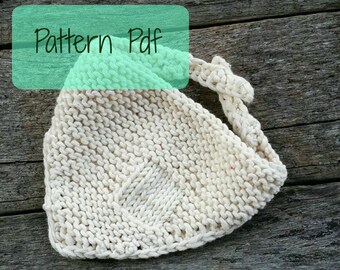 Knitted Bib pattern, Knitting Pattern, Baby gift, Pattern, PDF file Only,  Downloadable Project, DIY Project, vintage inspired bib,
