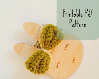 Baby headband Crochet Pattern, Newborn Headband ||The Minnie bow Warmer|| baby shower gift idea, PDF file Only, Printable Crochet Pattern