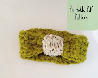 Baby headband Crochet Pattern, Newborn Headband ||The Trixie Warmer|| baby shower gift idea, PDF file Only, Printable Crochet Pattern