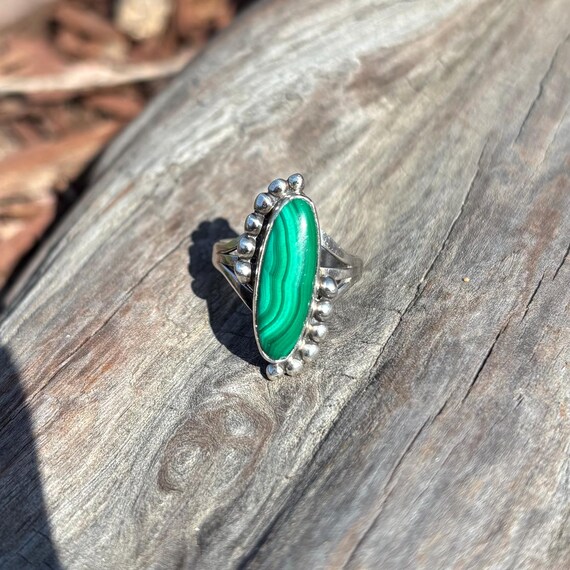 R Bennett / Malachite Ring / Malachite Ring / Rin… - image 1