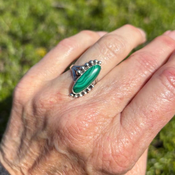 R Bennett / Malachite Ring / Malachite Ring / Rin… - image 3