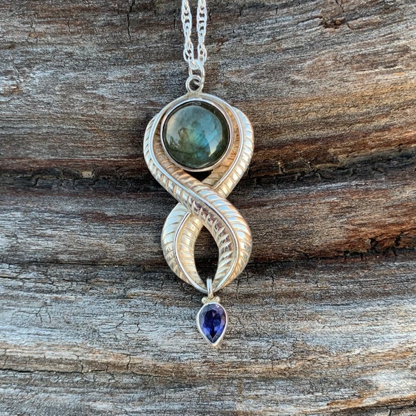 Sajen / Labradorite / Iolite / Labradorite Pendant / Large Labradorite / Sajen Jewelry