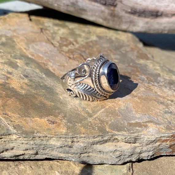 Lapis Lazuli Ring / Size 10 1/2 Ring / Lapis Lazu… - image 2