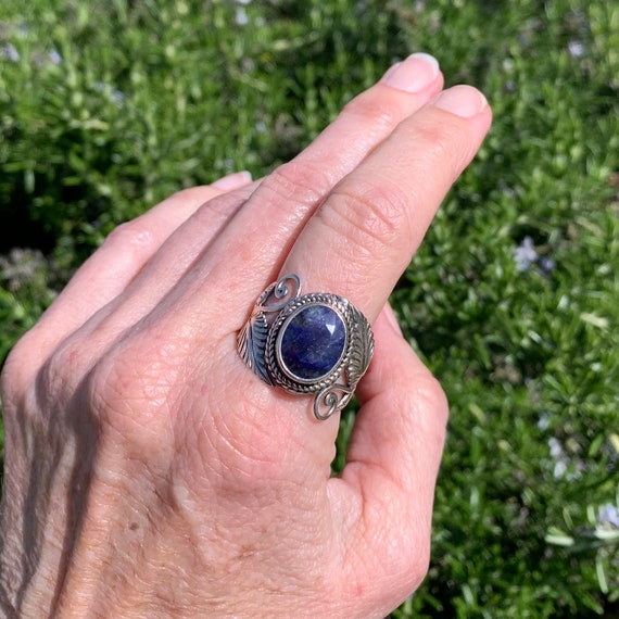 Lapis Lazuli Ring / Size 10 1/2 Ring / Lapis Lazu… - image 5