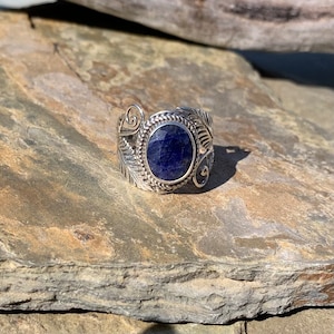 Lapis Lazuli Ring / Size 10 1/2 Ring / Lapis Lazuli Jewelry / Lapis Ring / Large Lapis Stone
