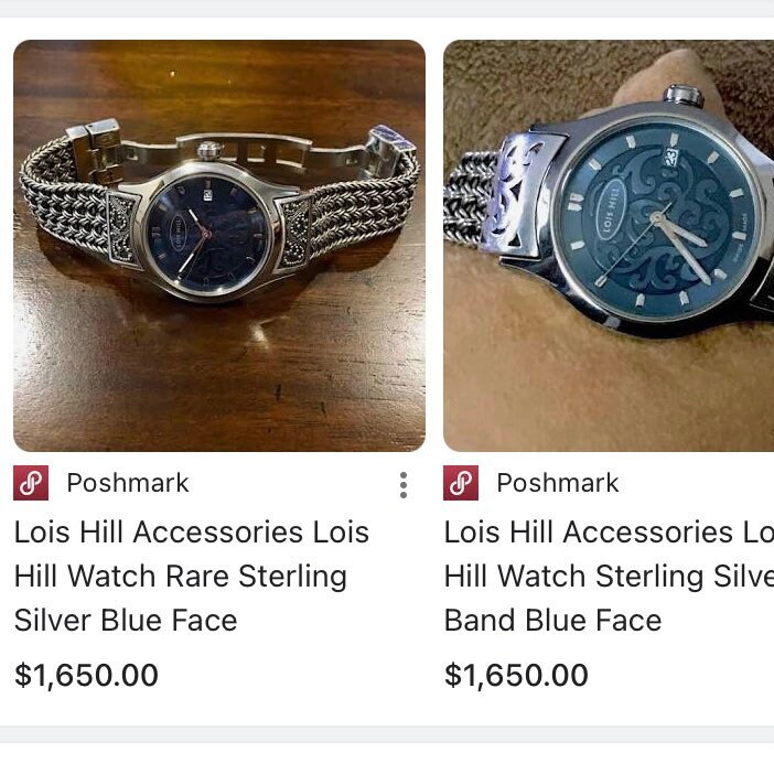 Lois Hill Watch: Rare Blue Face, Vintage Design - Etsy display picture 3