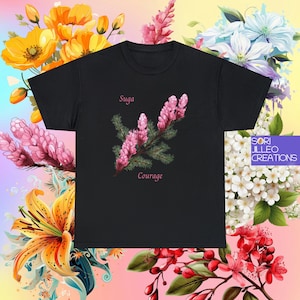 T Shirt "Larch" Unisex Heavy Cotton Tee Bangtan Birthflower Suga of BTS Comfortable Shirt Kpop Floral Apparel Yoongi Agust D of BTS