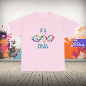 T Shirt &quot;DNA&quot; Unisex Heavy Cotton Tee Comfortable Shirt Kpop Apparel Gift for BTS ARMY
